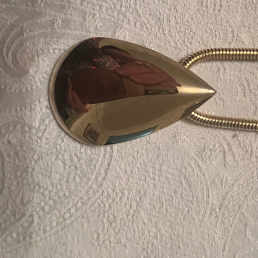 Pendant Necklace gold teardrop - Picture 3 of 5